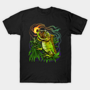 Smoking Joint Marijuana Smokers Stoned Iguana T-Shirt