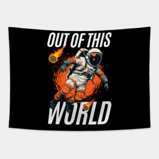 Out of This World – Bold Astronaut Space Graphic Gift Tapestry