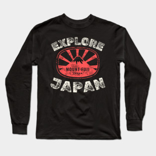 Explore Japan – Mount Fuji Travel Adventure Graphic Gift Long Sleeve T-Shirt