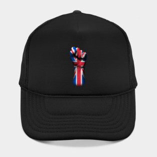 Flag of United Kingdom on a Raised Clenched Fist Hat