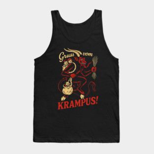 Gruss Vom Krampus Vintage Christmas Horror Retro T-Shirt Tank Top