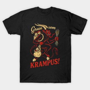 Gruss Vom Krampus Vintage Christmas Horror Retro T-Shirt T-Shirt
