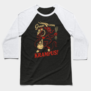 Gruss Vom Krampus Vintage Christmas Horror Retro T-Shirt Baseball T-Shirt