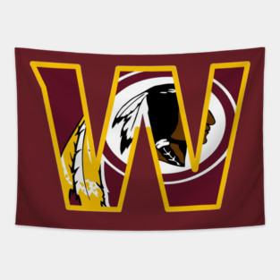 Vintage Washington Football Commanders Redskins Hail Tapestry