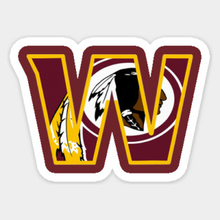 Vintage Washington Football Commanders Redskins Hail Sticker
