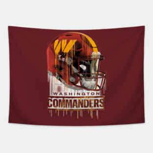 Vintage Washington Football Commanders Redskins Hail Tapestry
