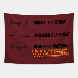 Vintage Washington Football Commanders Redskins Hail Tapestry