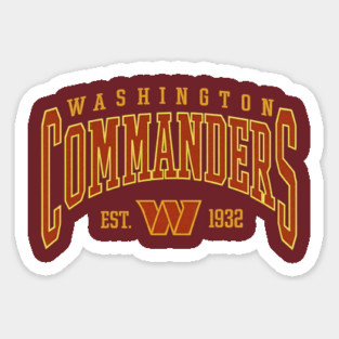 Vintage Washington Football Commanders Redskins Hail Sticker