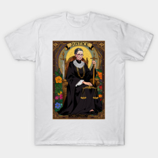 Ruth Bader Ginsburg Art Nouveau Justice, Fair Legal System T-Shirt
