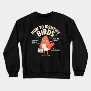 How To Identify Birds | Bird Watching Guide Crewneck Sweatshirt