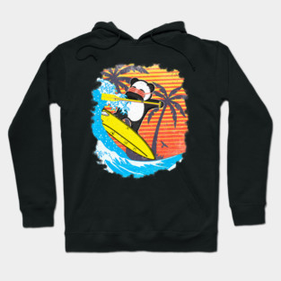 panda bear surfing surfboard sup stand up paddling Hoodie