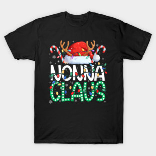 Nonna Claus Christmas Lights Pajama Family Matching Grandma T-Shirt