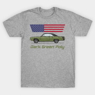 Dark Green Poly USA T-Shirt