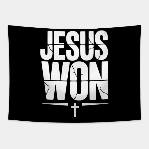 Jesus Won Tapestry by Frank Ring