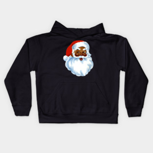 Black Santa Claus Kids Hoodie