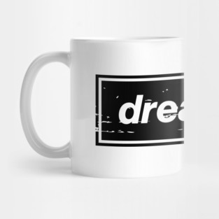 Dream Big Oasis Distressed Typography – Bold Positive Message Design Black Mug