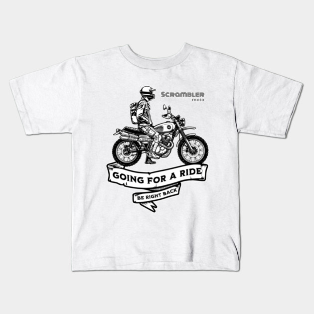 Scrambler Motorcycle Art | Retro Off-Road Design Kids T-Shirt by monsalveautos