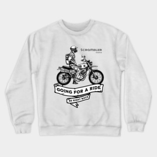Scrambler Motorcycle Art | Retro Off-Road Design Crewneck Sweatshirt