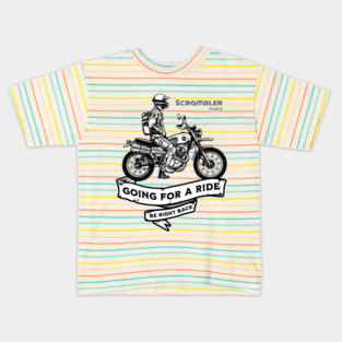 Scrambler Motorcycle Art | Retro Off-Road Design Kids T-Shirt