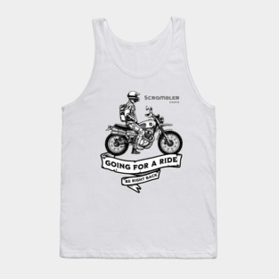 Scrambler Motorcycle Art | Retro Off-Road Design Tank Top