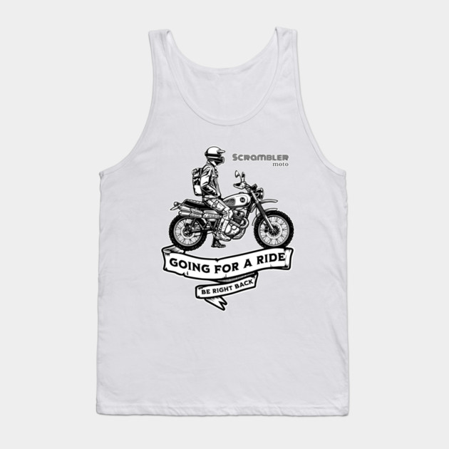 Scrambler Motorcycle Art | Retro Off-Road Design Tank Top by monsalveautos