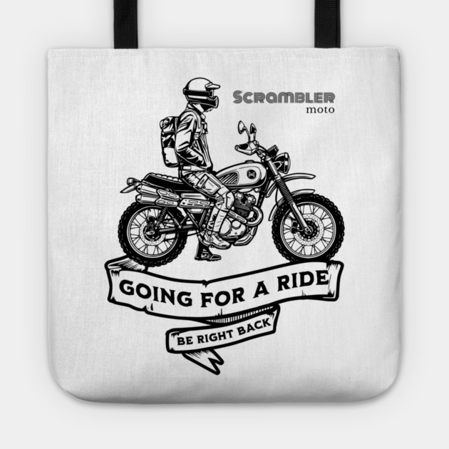 Scrambler Motorcycle Art | Retro Off-Road Design Tote by monsalveautos