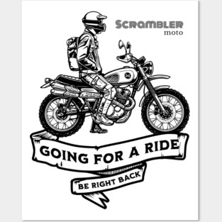 Scrambler Motorcycle Art | Retro Off-Road Design Posters and Art