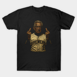 Vintage Meme Middle Finger Bob Uecker T-Shirt