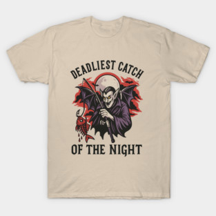 Deadliest Catch of the Night Vampire Fishing T-Shirt – Horror Streetwear Gothic Graphic Tee T-Shirt