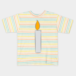 Minimalist Candle Flame Illustration Kids T-Shirt