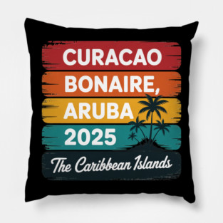 Curacao Bonaire Aruba 2025 Pillow