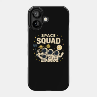 Space Squad – Funny Astronaut Group Selfie Space Humor Graphic Phone Case