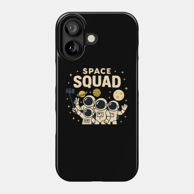 Space Squad – Funny Astronaut Group Selfie Space Humor Graphic Phone Case by MakerMind8.2