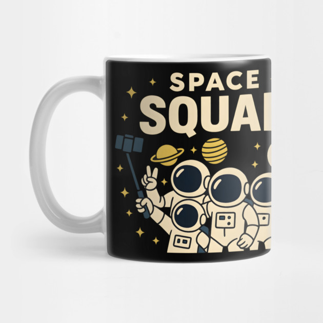 Space Squad – Funny Astronaut Group Selfie Space Humor Graphic by MakerMind8.2