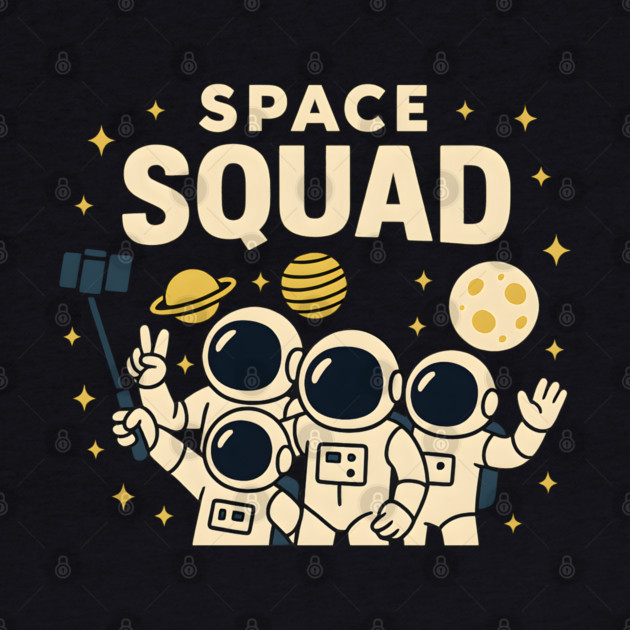 Space Squad – Funny Astronaut Group Selfie Space Humor Graphic by MakerMind8.2