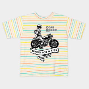 Café Racer Motorcycle | Retro Biker Design Kids T-Shirt