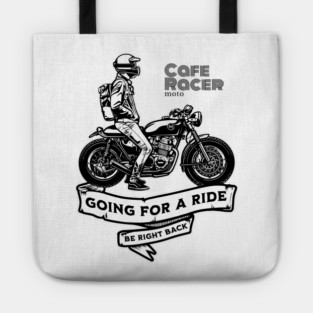 Café Racer Motorcycle | Retro Biker Design Tote