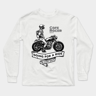 Café Racer Motorcycle | Retro Biker Design Long Sleeve T-Shirt