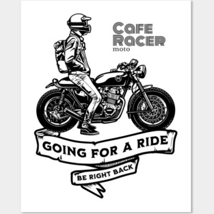 Café Racer Motorcycle | Retro Biker Design Posters and Art