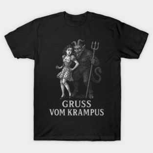 Spicy Gruss Vom Krampus Vintage Christmas Horror T-Shirt T-Shirt