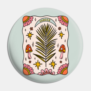Cancer Zodiac Leaf Pin