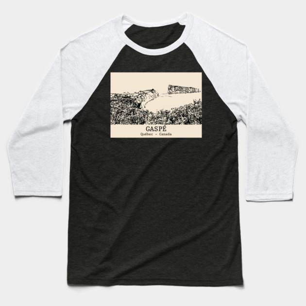 Gaspé - Québec Baseball T-Shirt by Lakeric