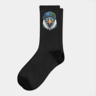 Eagle With Sunglasses Cool Face Eagle Socks