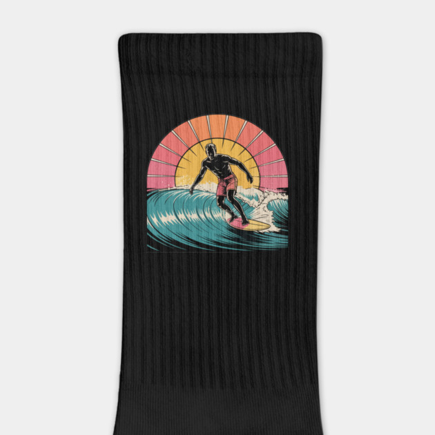 Retro Surfer Ocean Wave Vintage Sunset Beach by ism's Store