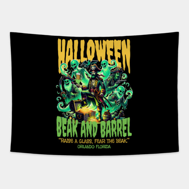 The Beak and Barrel Halloween Special Edition Design Tapestry by Joaddo