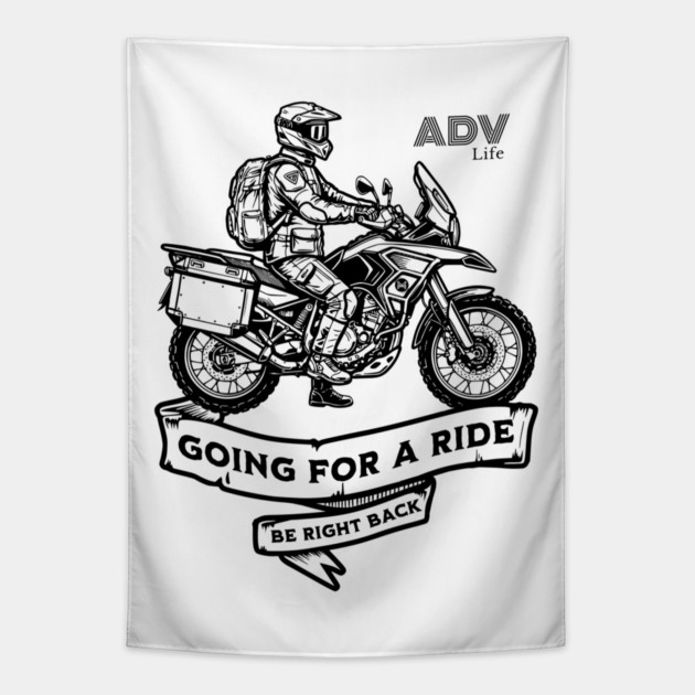 Adventure Motorcycle | Off-Road Design Tapestry by monsalveautos