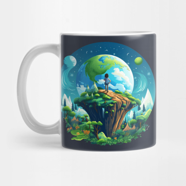 Earth Explorer  – Child and Planet Nature Art by Kathy Hawke