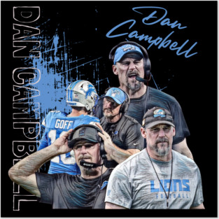 Dan Campbell Lions Posters and Art