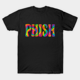 Psychedelic Phish Inspired Tie-Dye Logo  – Trippy Jam Band Festival Vibes T-Shirt