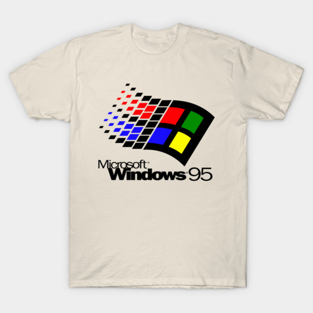 Vintage Windows 95 T-Shirt by daylaugh_gallery